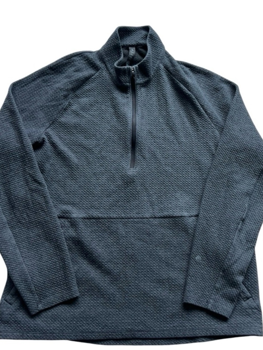 Lululemon At Ease Half-Zip Heathered Black Size XL - Picture 4 of 10